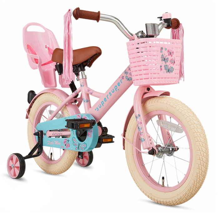 SuperSuper Little miss 14 inch meisjesfiets Roze