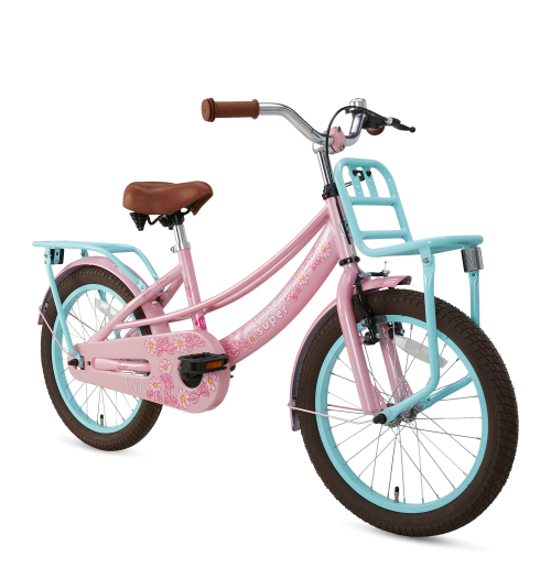 SuperSuper Lola 18 inch Roze-Turquoise meisjesfiets