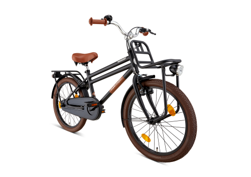 SuperSuper Popal 2001 Cooper mat-zwart jongensfiets transportfietsje