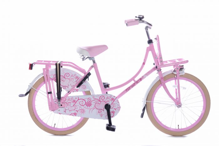 Static Omafiets 20 inch meisjes transportfiets roze