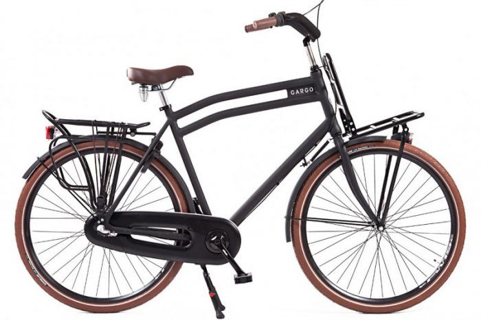 avalon cargo heren transportfiets mat zwart