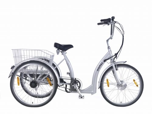 Popal E-bike Luxe driewielerfiets 24 inch Luxe Zilver