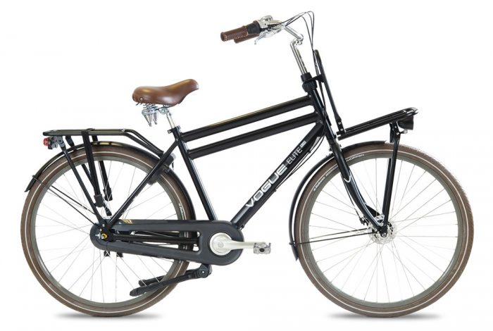 Vogue elite plus heren transportfiets mat Zwart