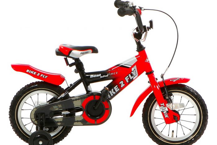 popal bike 2 fly jongensfiets 12 inch rood