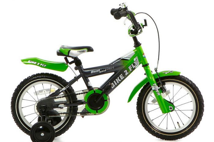 popal bike 2 fly jongensfiets 14 inch groen