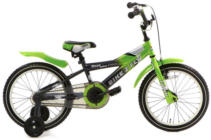 popal bike 2 fly jongensfiets 16 inch groen