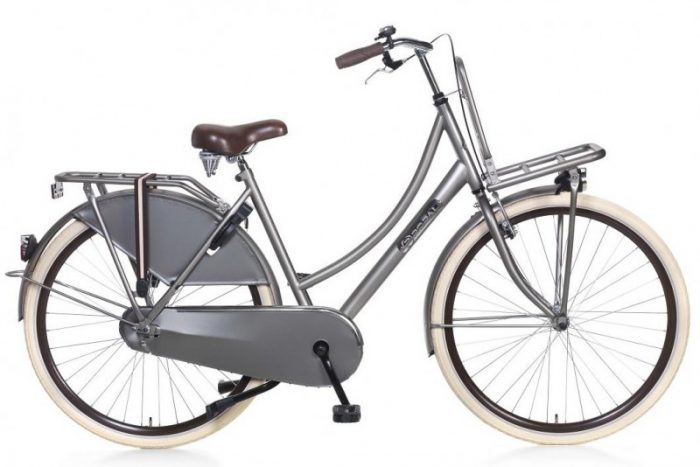 popal daily dutch basic transportfiets titanium grijs