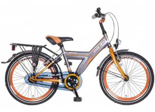popal-fun-jet-jongens-fiets grijs oranje