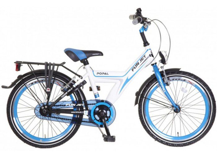 Popal Fun Jet Jongensfiets 20 inch: Wit Blauw