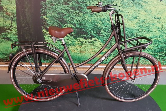 vogue elite dames transportfiets mat bruin 6