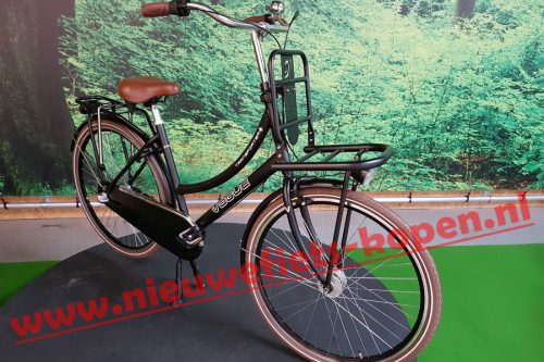 vogue transporter plus dames transportfiets mat zwart