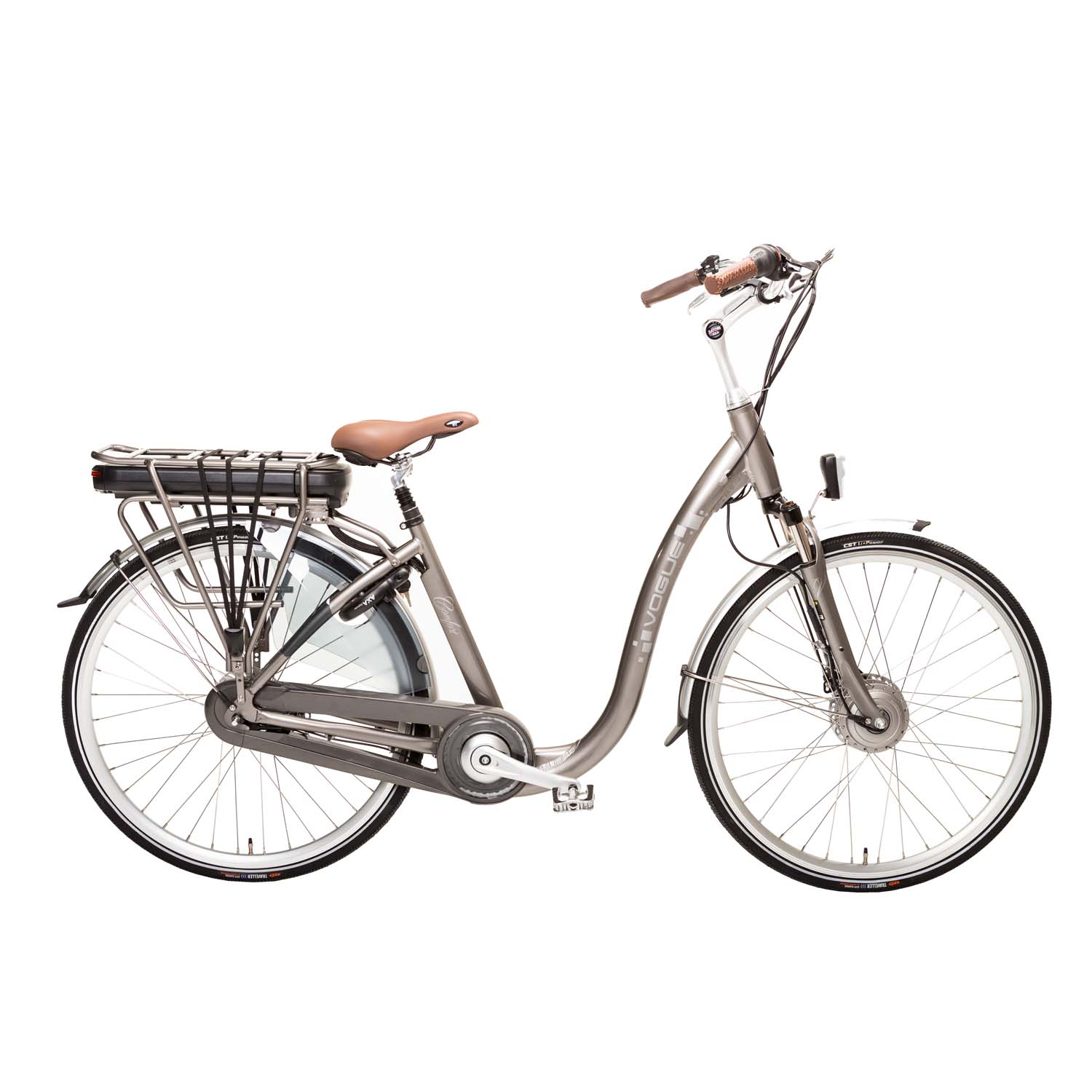 Vogue E Comfort Grey Elektrische fiets lage instap 2020 - Fietshemel Purmer