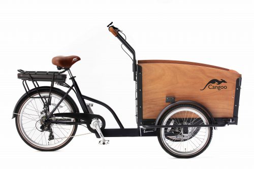 Cangoo Groovy Elektrische bakfiets met ondersteuning schijfremmen Petrol naturel