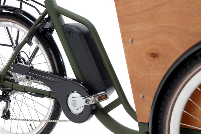 Elektrische Bakfiets Cangoo Easy 26 inch Army-naturel Accu
