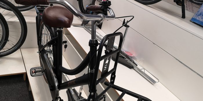 Meisjesfiets 26 inch transportfiets Static Cargo 2021 transportfiets 26 inch mat-zwart