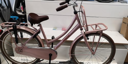 Static Cargo 26 2021 inch Transportfiets De 26 inch static Cargo is geschikt voor meisjes met een lengte tussen de 140 cm en 152 cm. De Static Cargo transportfiets 26 inch Cargo is beschikbaar in volgende 7 kleuren: Mat zwart Roze Static Cargo transportfiets 26 inch Specificaties: Leeftijdsindicatie 8-10 jaar kledingmaat: 140-152 cm Wielmaat: 26 inch Framemaat: 46cm Lak doek kettingkast Zij standaard Stevig oversized frame Ringslot bel In hoogte verstelbaar zadel Aluminium stuur (in hoogte verstelbaar) Draadloos verlichting (d.m.v. batterij led) Fijne, zachte handvatten Bagagedrager inclusief snelbinders Inclusief voordrager!