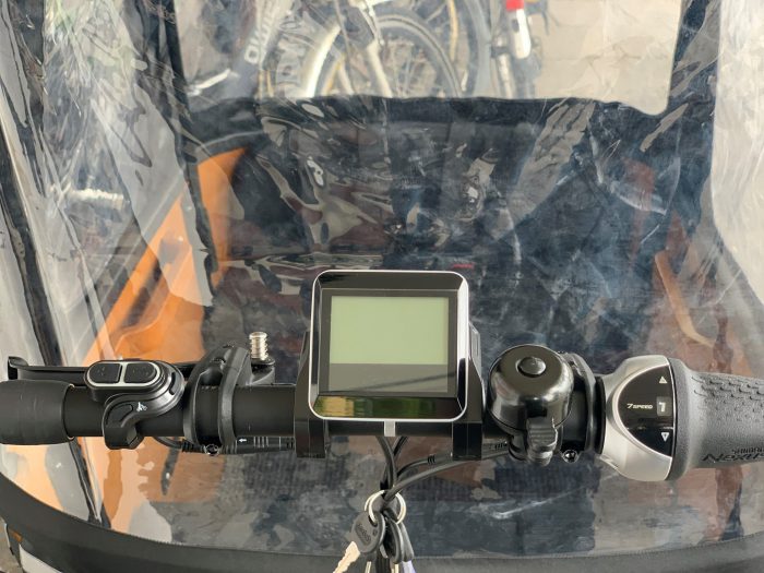 Popal elektrische bakfiets Cangoo Buckle 7V Mat Zwart display