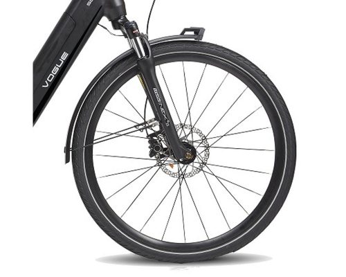 Vogue SLX D9 2021 Dames tourfiets middenmotor elektrische fiets kopen voorwiel detail
