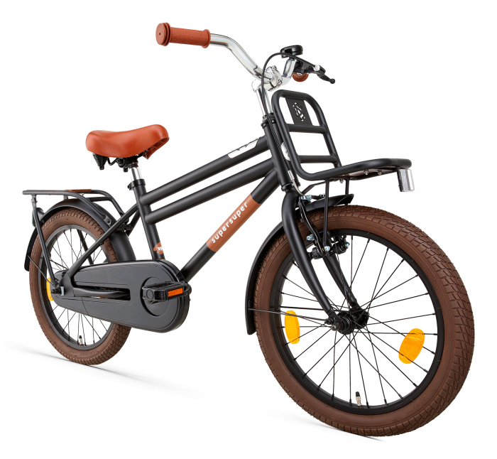 Super Super Cooper Bamboo Jongensfiets 18 inch mat zwart