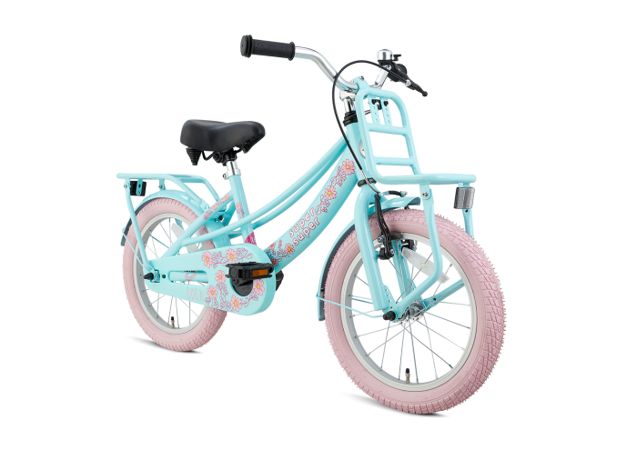 SuperSuper Lola 26 inch Mint roze meisjesfiets transportfiets