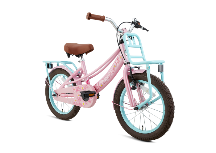 SuperSuper Lola 26 inch RozeTurquoise meisjesfiets transportfiets