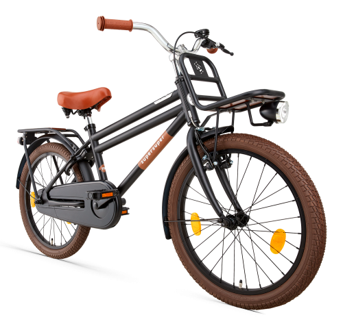 SuperSuper Popal 2001 Cooper Bamboo mat-zwart jongensfiets transportfietsje